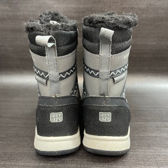 Merrell Snow Crush 2.0 Waterproof Boots Youth Toddler Kids Size 6 Black Shoes - Picture 3 of 10